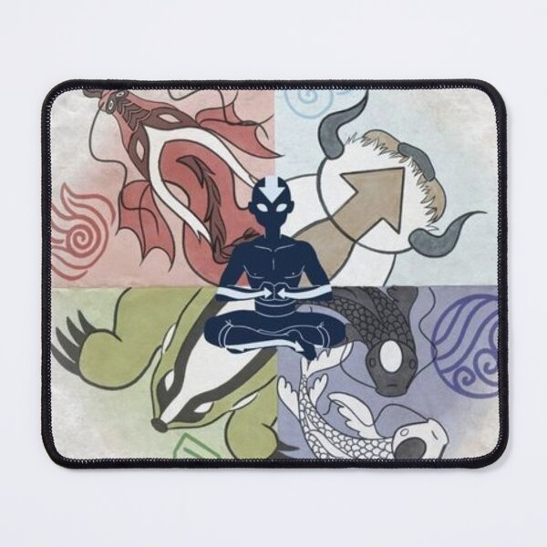 Item preview, Four Elements Meditation | Fire Water Earth Air Fantasy Art designed and sold by Manga Mouth Piece .