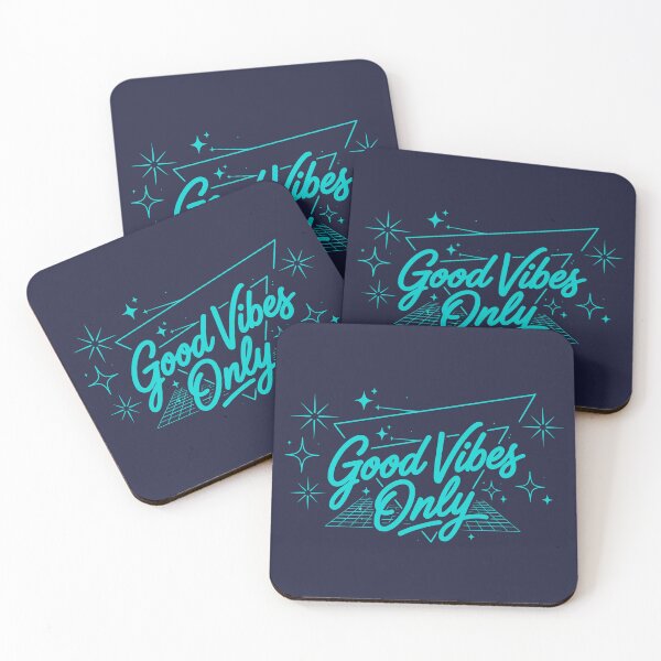 Item preview, Good Vibes Only (Electric Turquoise Text) - Vaporwave Typography & Retro 80s designed and sold by RetroNeon.