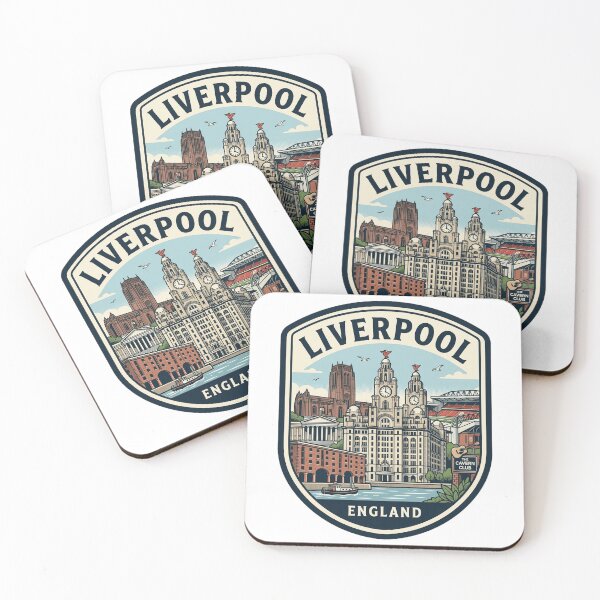 Item preview, Vintage Liverpool England Skyline Travel Badge designed and sold by k3rstman1.