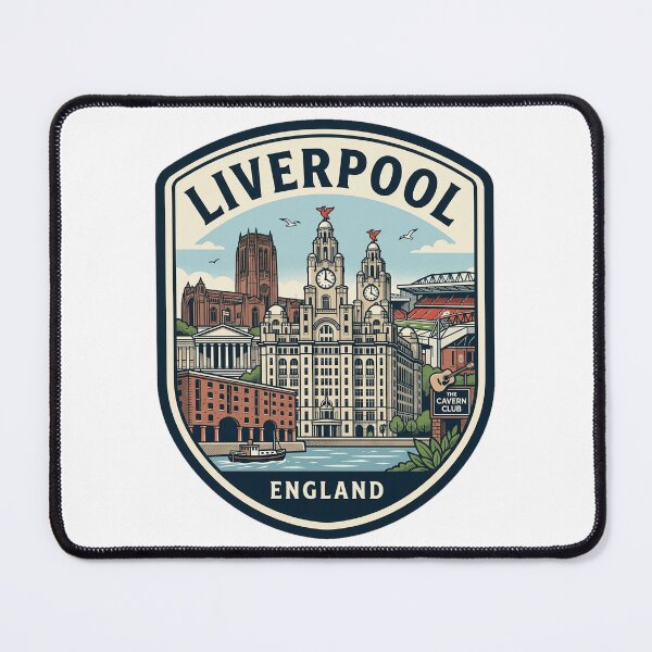 Item preview, Vintage Liverpool England Skyline Travel Badge designed and sold by k3rstman1.