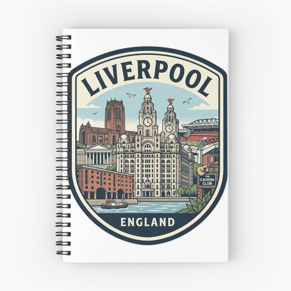 Item preview, Vintage Liverpool England Skyline Travel Badge designed and sold by k3rstman1.