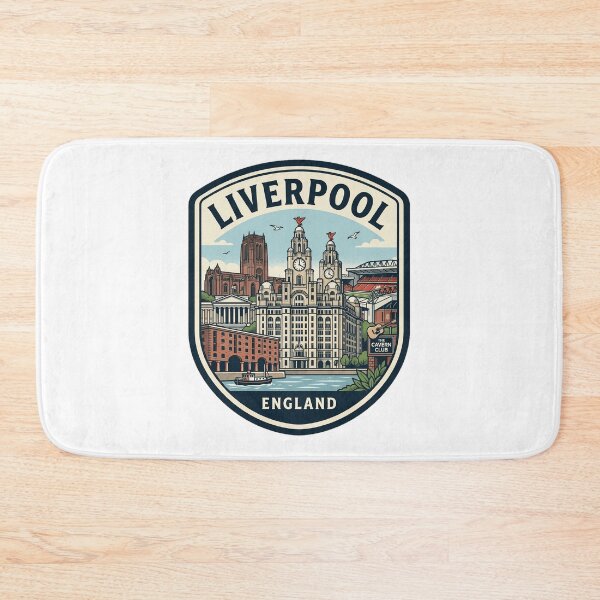 Item preview, Vintage Liverpool England Skyline Travel Badge designed and sold by k3rstman1.