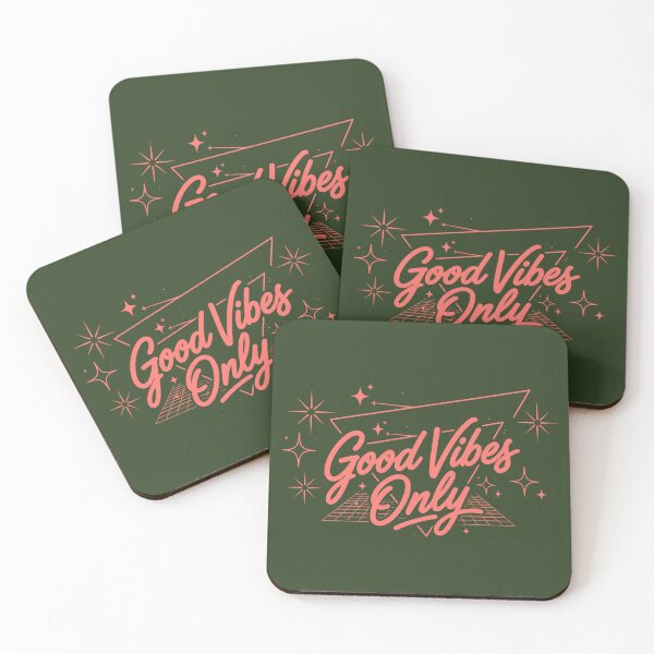 Item preview, Good Vibes Only (Sunset Orange Text) - 70s Retro Typography & Vintage Vibe designed and sold by RetroNeon.