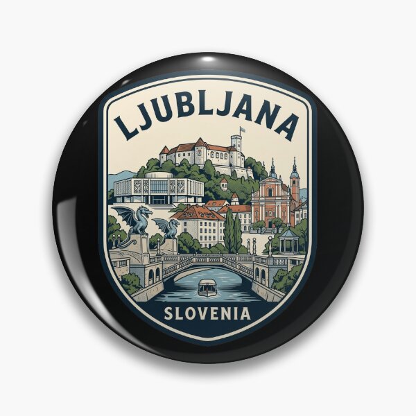 Item preview, Ljubljana Slovenia Vintage Travel Emblem designed and sold by k3rstman1.