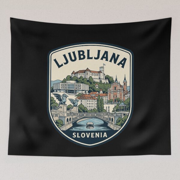 Item preview, Ljubljana Slovenia Vintage Travel Emblem designed and sold by k3rstman1.