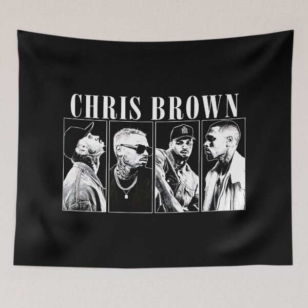 Item preview, Breezy Chris Brown Black And White Portrait Collage Graphic designed and sold by jundobays.