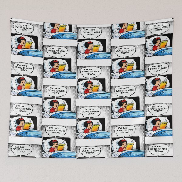 Item preview, Little Nancy - Not Going To Work - Funny Comic Pop Art Girl Reading Meme For Lazy Day Humor Fans designed and sold by ericka-devito.