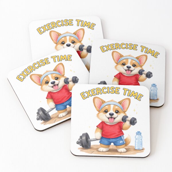 Item preview, Cute Corgi Fitness Art designed and sold by Kedspicedesign.