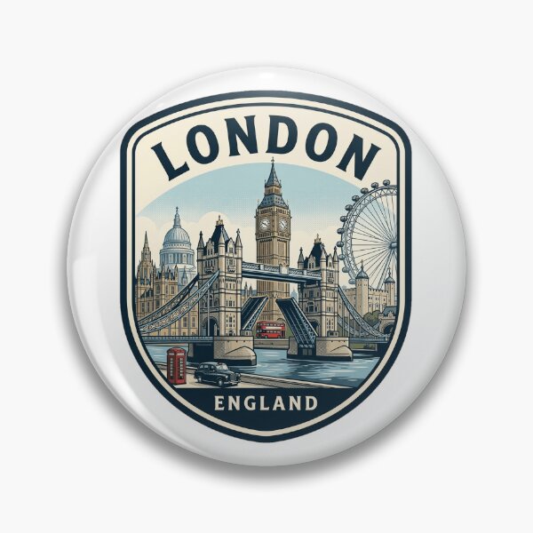 Item preview, Vintage London England Travel Emblem Skyline designed and sold by k3rstman1.