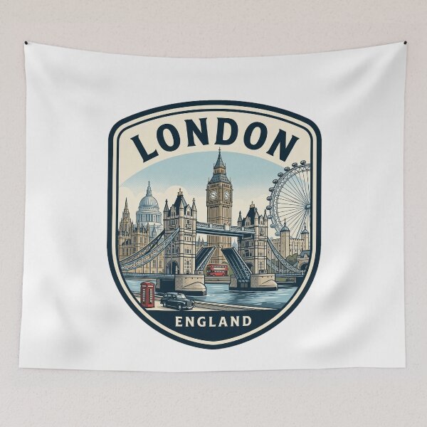 Item preview, Vintage London England Travel Emblem Skyline designed and sold by k3rstman1.