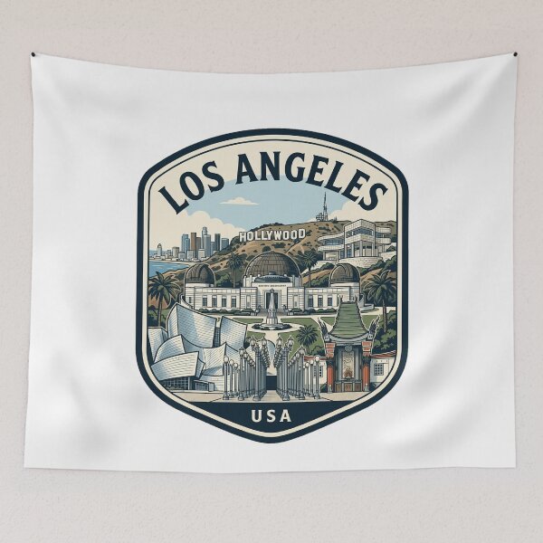 Item preview, Los Angeles California Vintage Travel Badge designed and sold by k3rstman1.