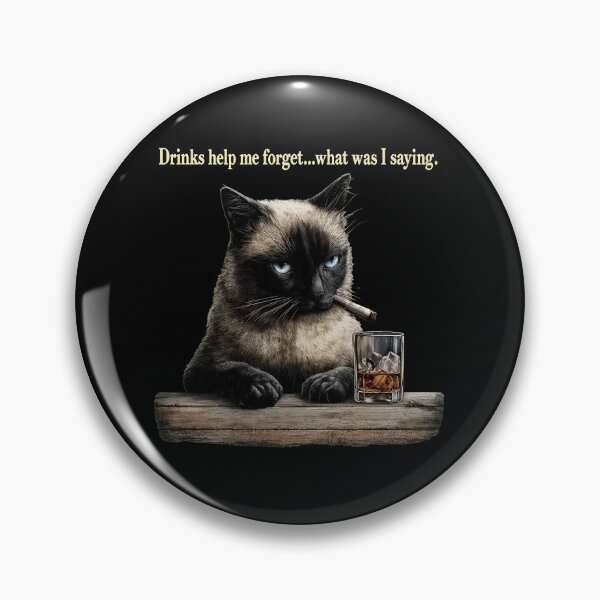 Item preview, Funny Cat Drinks Forget What Was Saying designed and sold by OlyvieArt.