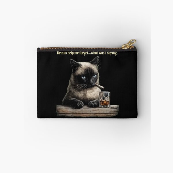 Item preview, Funny Cat Drinks Forget What Was Saying designed and sold by OlyvieArt.
