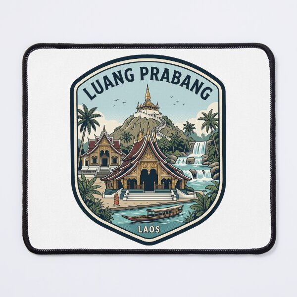 Item preview, Luang Prabang Laos Vintage Travel Badge designed and sold by k3rstman1.