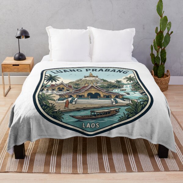 Item preview, Luang Prabang Laos Vintage Travel Badge designed and sold by k3rstman1.