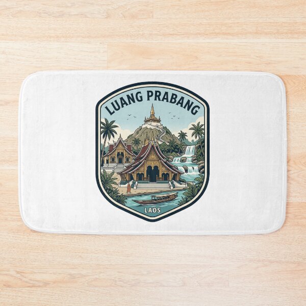 Item preview, Luang Prabang Laos Vintage Travel Badge designed and sold by k3rstman1.