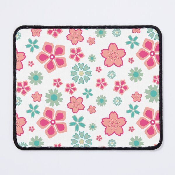 Item preview, Cute pink and teal flower seamless pattern designed and sold by prapapon.