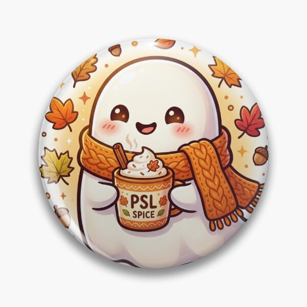Item preview, Pumpkin Spice Ghost Cute Cozy Fall Autumn Coffee Lover Sticker designed and sold by RetroVibe Supply.