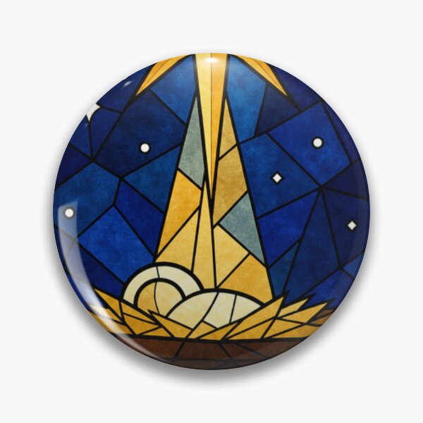 Item preview, Nativity scene Hope Was Born at Night Church window designed and sold by BoosterShop.