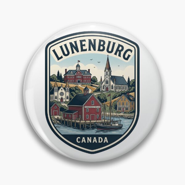 Item preview, Lunenburg Nova Scotia Canada Vintage Travel Badge designed and sold by k3rstman1.