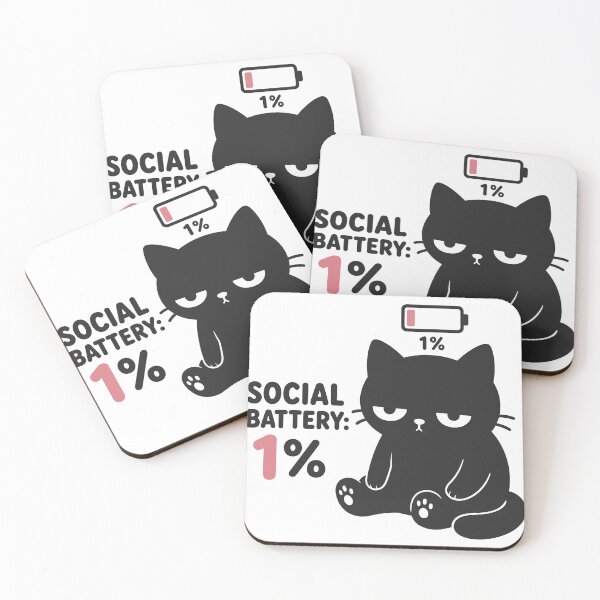 Item preview, SOCIAL BATTERY: 1% designed and sold by tindian.