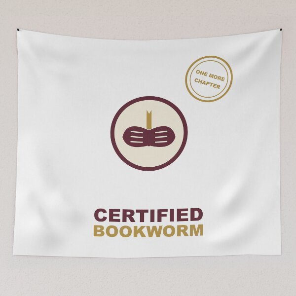 Item preview, Certified Bookworm Funny Reading Badge Sticker Design designed and sold by Mega-Shopping.