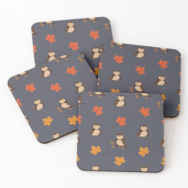 Item preview, Autumn Owl Pattern Maple Leaves Forest Birds designed and sold by ElenMart.