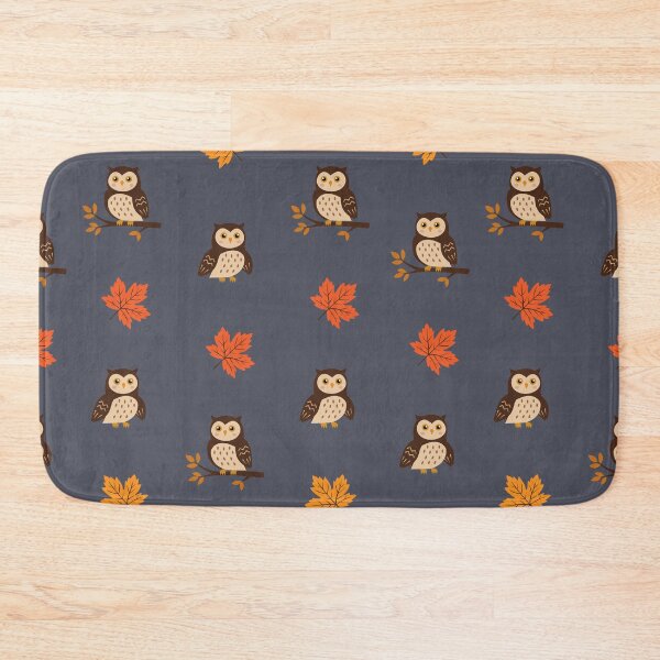 Item preview, Autumn Owl Pattern Maple Leaves Forest Birds designed and sold by ElenMart.