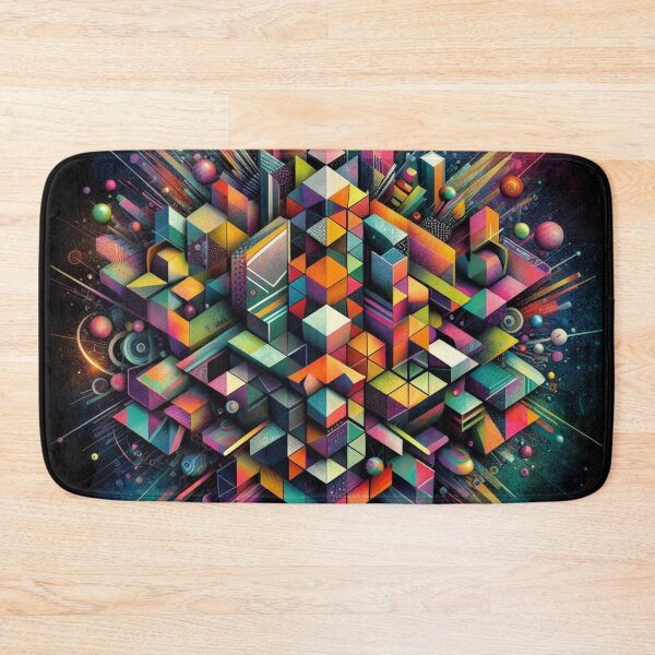 Item preview, Abstract color cubes 3d designed and sold by JALNERVION SHOP.