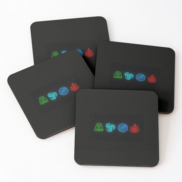 Item preview, Four Elements Neon Symbols | Earth Air Water Fire Elemental Glow Art designed and sold by Manga Mouth Piece .