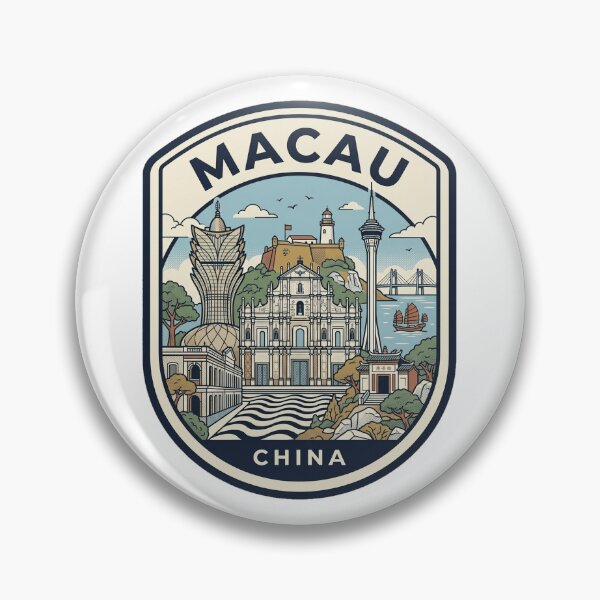 Item preview, Macau China Travel Emblem Skyline Illustration designed and sold by k3rstman1.