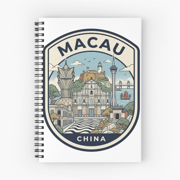 Item preview, Macau China Travel Emblem Skyline Illustration designed and sold by k3rstman1.