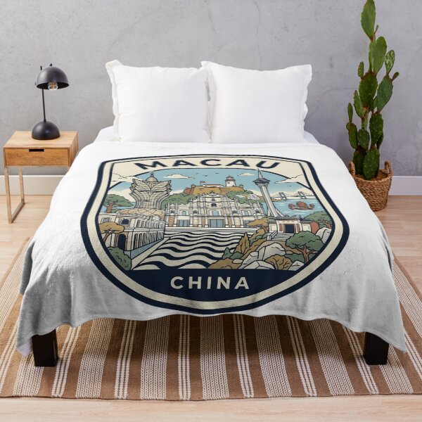 Item preview, Macau China Travel Emblem Skyline Illustration designed and sold by k3rstman1.