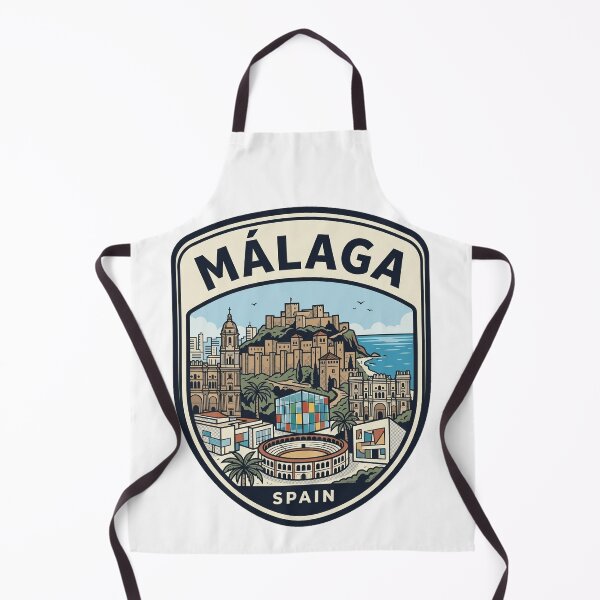 Artikelvorschau, Malaga Spanien Retro Reiseemblem entworfen und verkauft von k3rstman1.