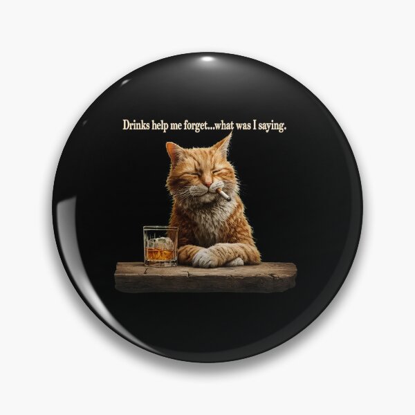 Item preview, Funny Cat Drinks Forget What Was Saying designed and sold by OlyvieArt.