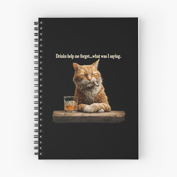 Item preview, Funny Cat Drinks Forget What Was Saying designed and sold by OlyvieArt.