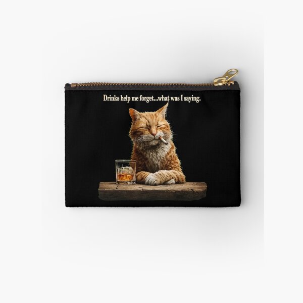 Item preview, Funny Cat Drinks Forget What Was Saying designed and sold by OlyvieArt.