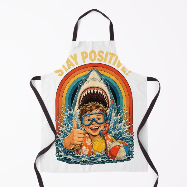 Item preview, Stay Positive Funny Shark Inspiring Motivational Classic T-Shirt designed and sold by gidget-gadget.