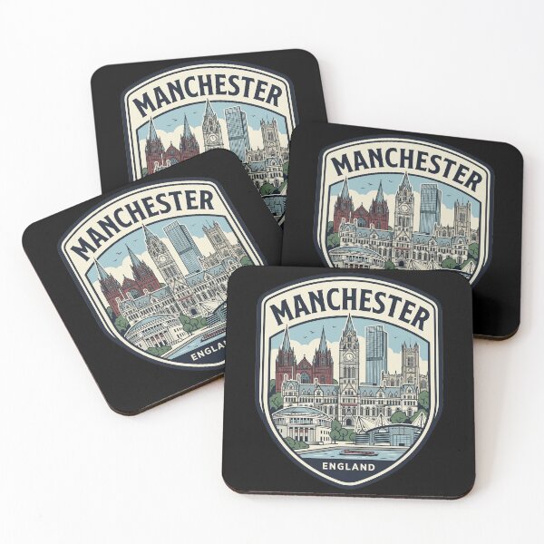 Item preview, Manchester England Vintage Skyline Travel Badge designed and sold by k3rstman1.