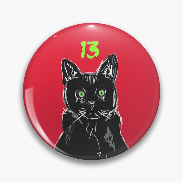 Item preview, Soot the black cat lucky 13 designed and sold by RatArtwork.