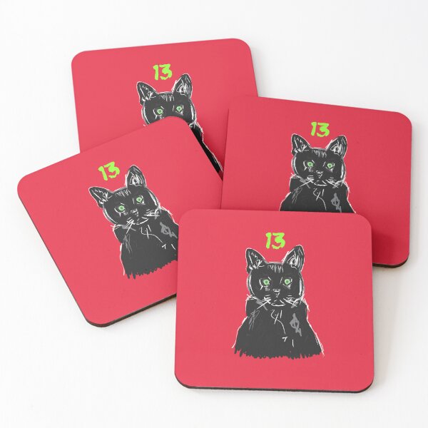 Item preview, Soot the black cat lucky 13 designed and sold by RatArtwork.