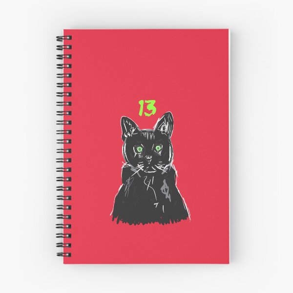 Item preview, Soot the black cat lucky 13 designed and sold by RatArtwork.