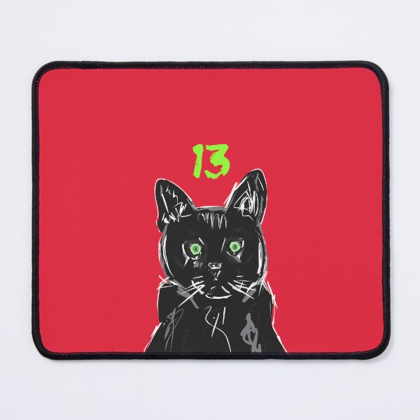 Item preview, Soot the black cat lucky 13 designed and sold by RatArtwork.
