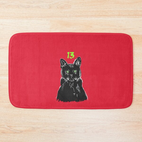 Item preview, Soot the black cat lucky 13 designed and sold by RatArtwork.