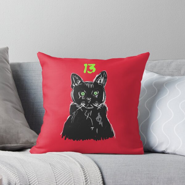 Item preview, Soot the black cat lucky 13 designed and sold by RatArtwork.