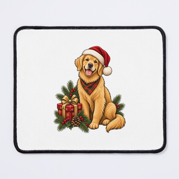 Item preview, Santa's Little Helper Christmas Dog Illustration Gift designed and sold by Rod & Retriever.
