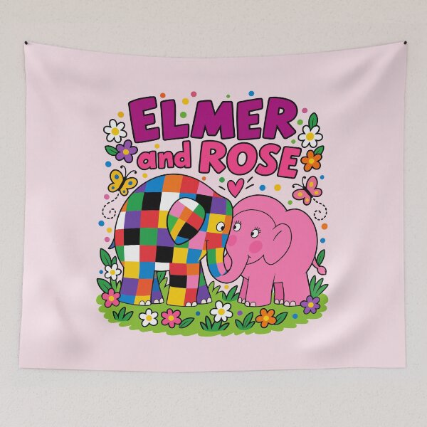 Item preview, Elmer and Rose Colorful Friendship Garden designed and sold by HappyToons Shop.