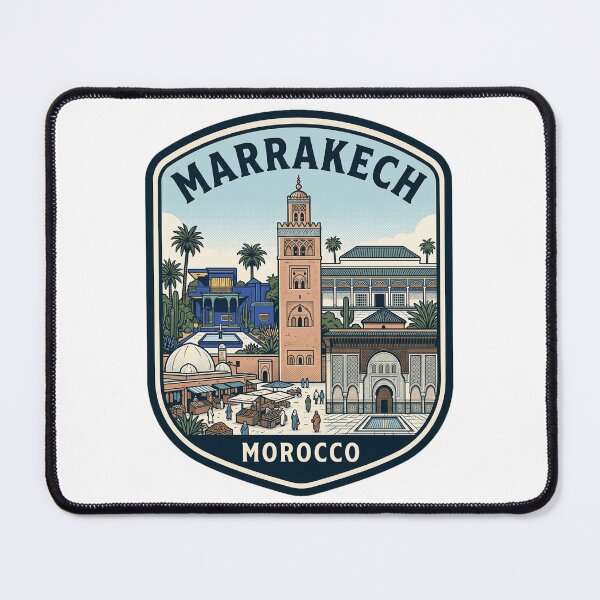 Item preview, Vintage Marrakech Morocco Travel Badge Illustration designed and sold by k3rstman1.