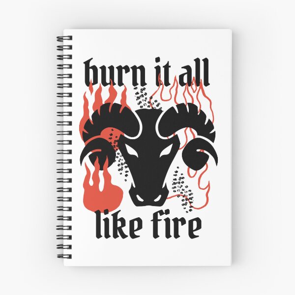 Item preview, Burn It All Like Fire Gothic Ram Head Heavy Metal Grunge designed and sold by Hilal-Studio.