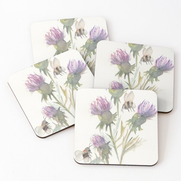Item preview, Busy Bees with Thistles designed and sold by Frederick James Norman.